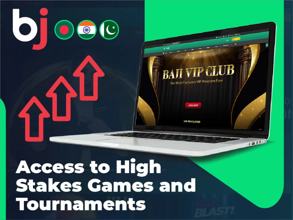 Access high stake games and tournaments by becoming a VIP player